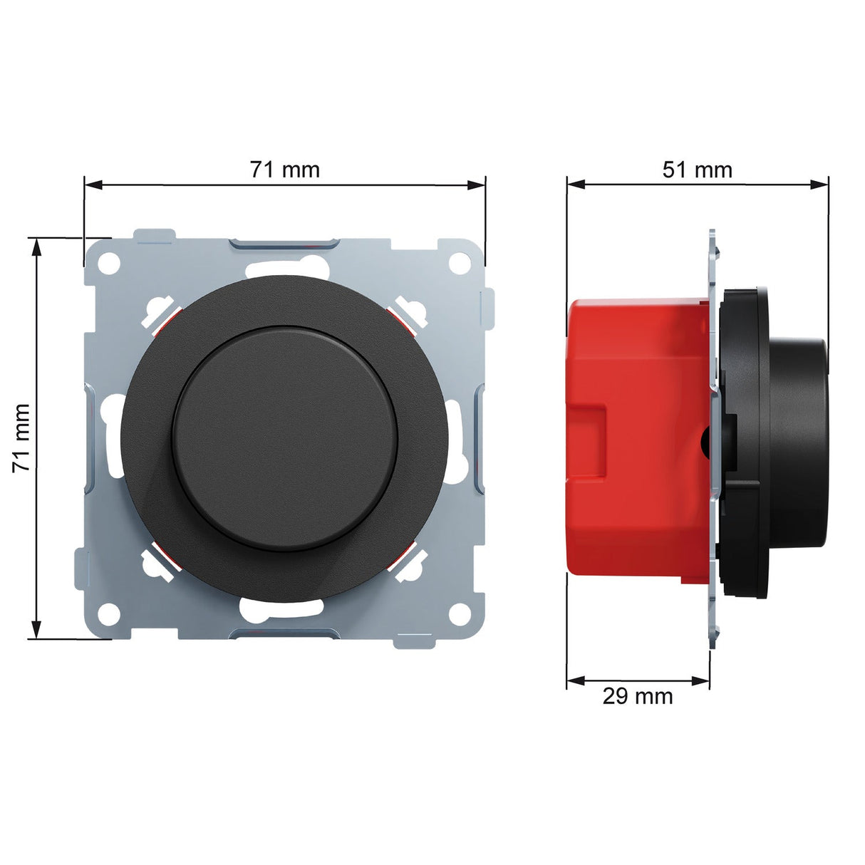 Valonsäädin ELKO One 370W LED 1 - 200VA IP21 Musta - KarelianStore
