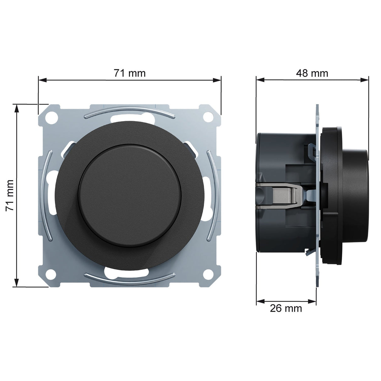 Valonsäädin ELKO One Dali 52 mA IP21 Musta - KarelianStore