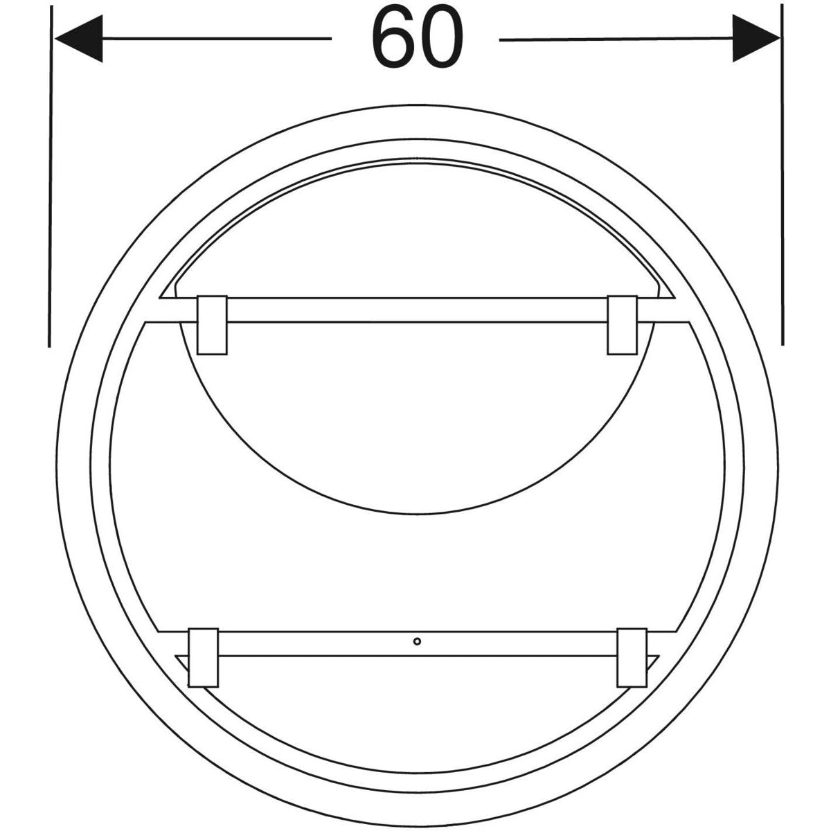 Valopeili Geberit Option Round 600x600x30 mm - KarelianStore