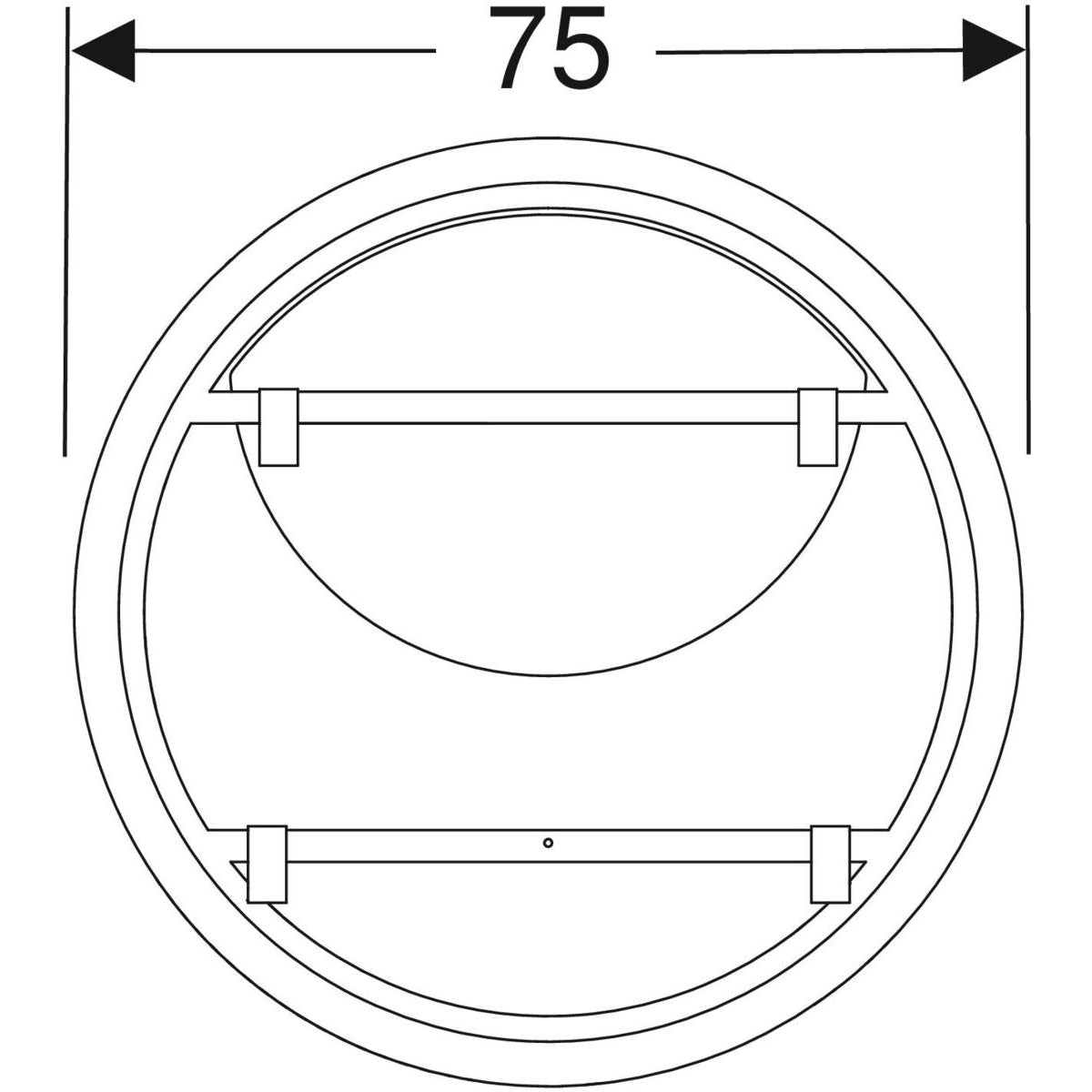Valopeili Geberit Option Round 750x750x30 mm - KarelianStore