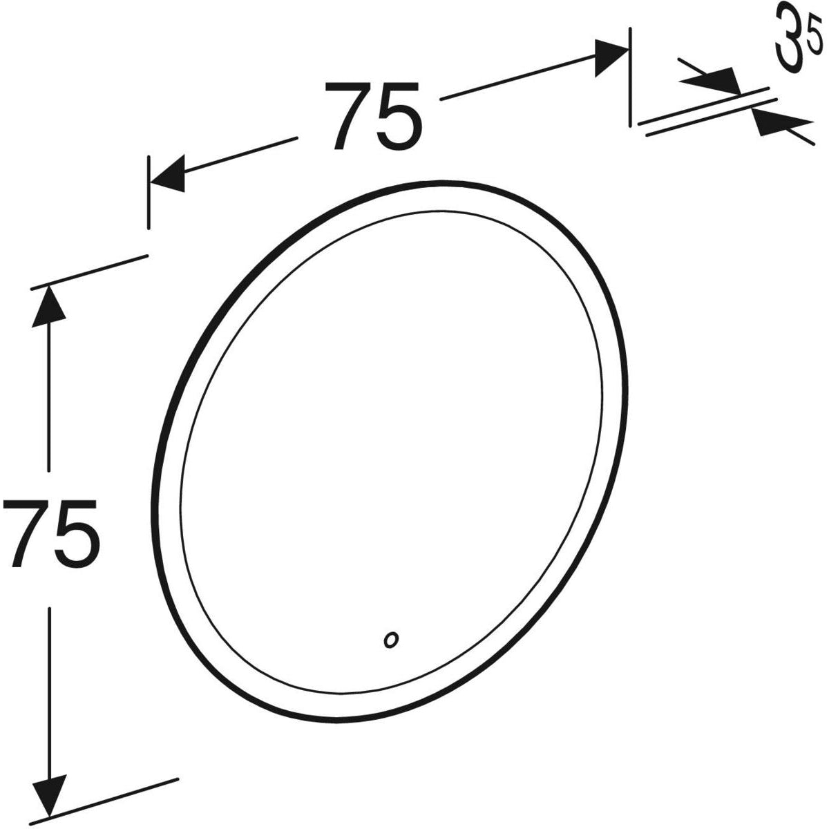 Valopeili Geberit Option Round 750x750x30 mm - KarelianStore