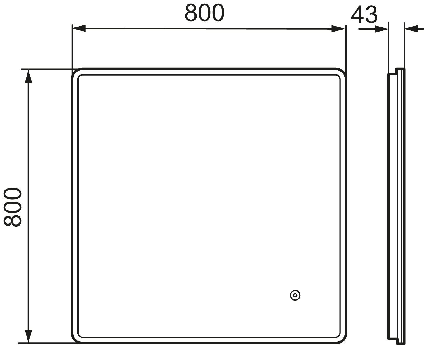 Valopeili Mora Cara I 800x800 mm 18W - KarelianStore