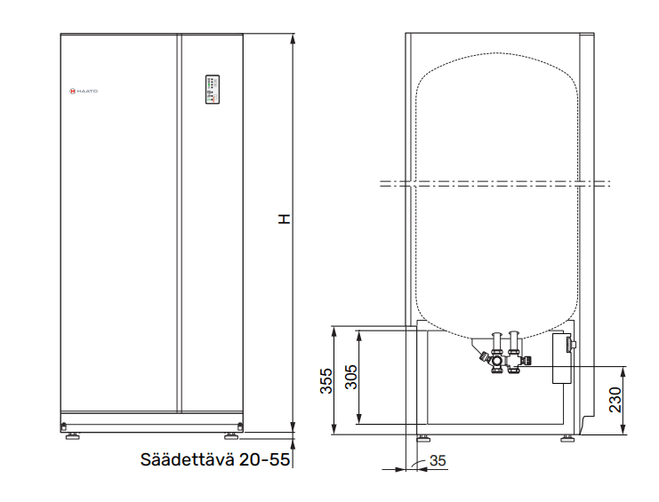 Vedenlämmitin Haato HK SC300 R Smart Control - KarelianStore