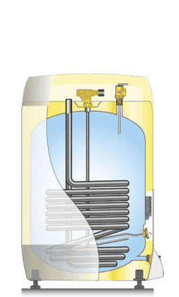 Vedenlämmitin OSO SC200 3 kW 1x230V + HX 0.8m2 - KarelianStore