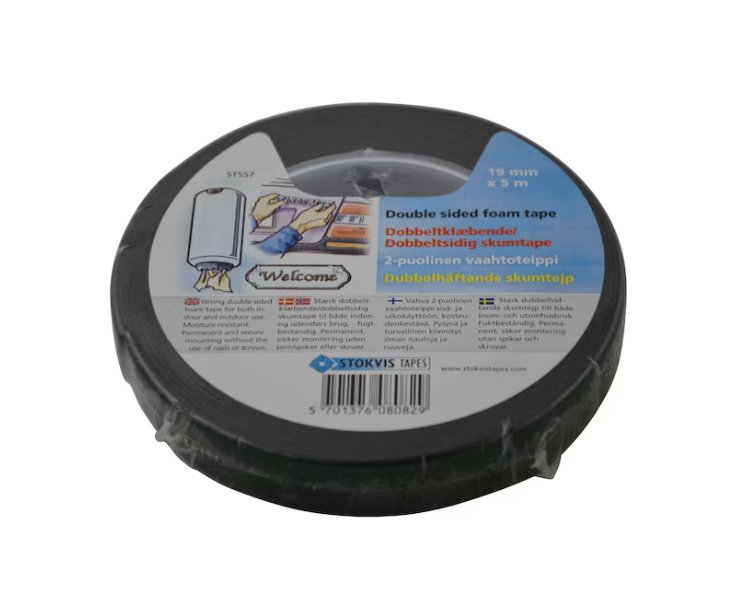 2-puolinen Vaahtoteippi Stokvis 19mm 5m Ulkokäyttöön Vihreä - KarelianStore