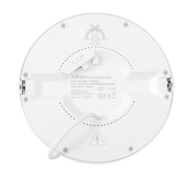 Alasvalo Airam Cio Multi IP20 9W Himmennettävä Valkoinen - KarelianStore