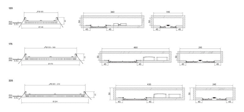 Alasvalo Airam Flat R Duo 120 IP44 8W Himmennettävä - KarelianStore