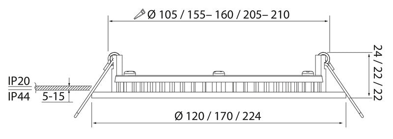 Alasvalo Airam Flat R Duo 120 IP44 8W Himmennettävä - KarelianStore