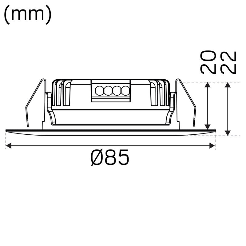 Alasvalo Hide-a-Lite 1218 IP44 300lm 3.2W 3000K Valkoinen - KarelianStore