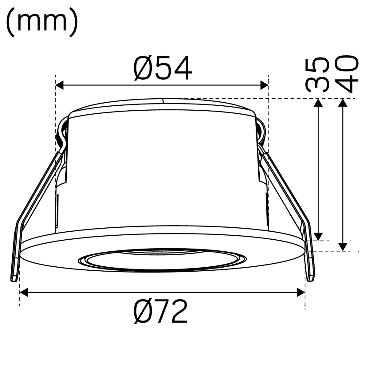 Alasvalo Hide-a-Lite Optic S Quick ISO Tilt IP44 310lm 4.5W 4000K Himmennettävä Valkoinen - KarelianStore