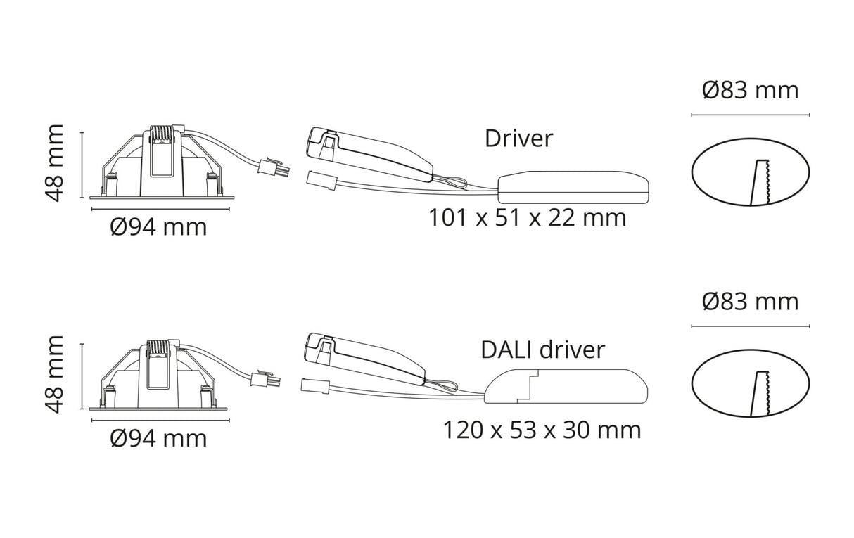 Alasvalo SG Junistar Lux 7W 4000K IP44 Valkoinen - KarelianStore