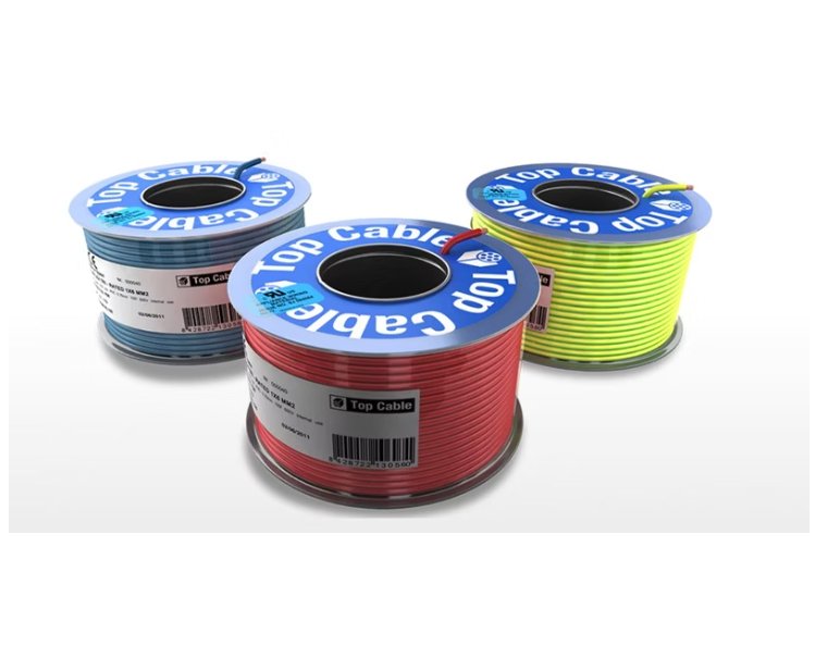 Asennusjohto Top Cable MKEM 90C 10 Musta TRI PK100 ECA 100m - KarelianStore