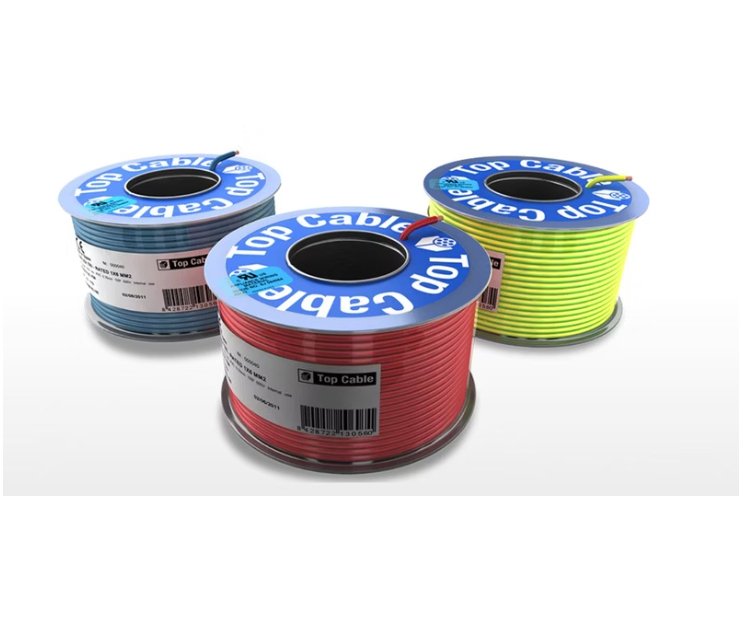 Asennusjohto Top Cable MKEM 90C 1.5 Valkoinen TRI PK100 ECA 100m - KarelianStore