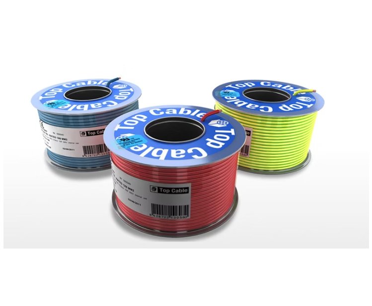 Asennusjohto Top Cable MKEM 90C 2.5 Valkoinen TRI PK100 ECA 100m - KarelianStore