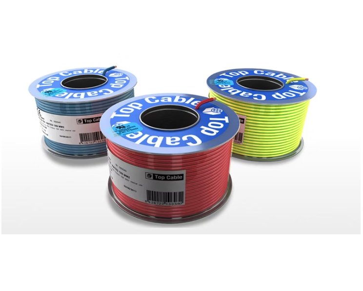 Asennusjohto Top Cable MKEM 90C 4 Musta TRI PK100 ECA 100m - KarelianStore