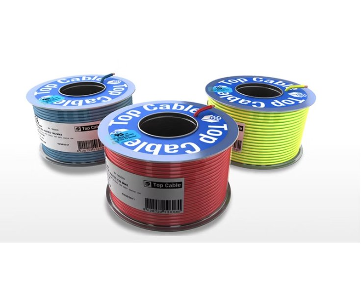 Asennusjohto Top Cable MKJ 90C 0.75 Valkoinen TRI PK100 ECA 100m - KarelianStore