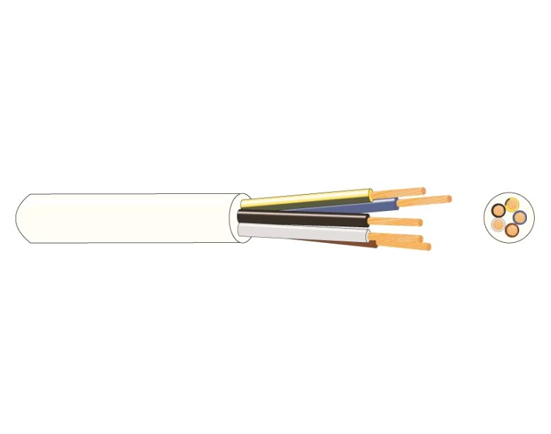 Asennuskaapeli Kajote Taipuisa MSK 2x1.5 N Valkoinen R100 Eca 100m - KarelianStore