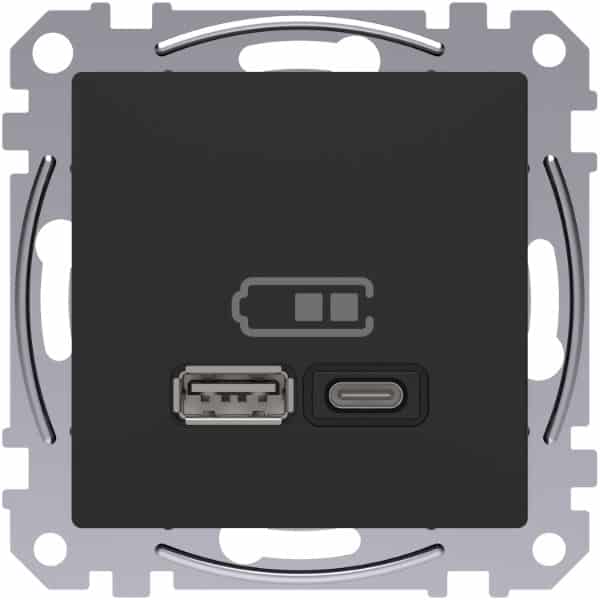 EXXACT USB-Lataus PR, A+C 45W Antrasiitti - KarelianStore