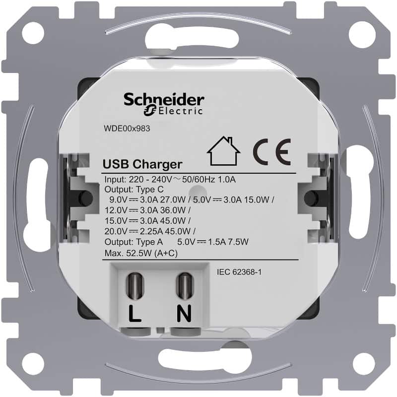 EXXACT USB-Lataus PR, A+C 45W Antrasiitti - KarelianStore