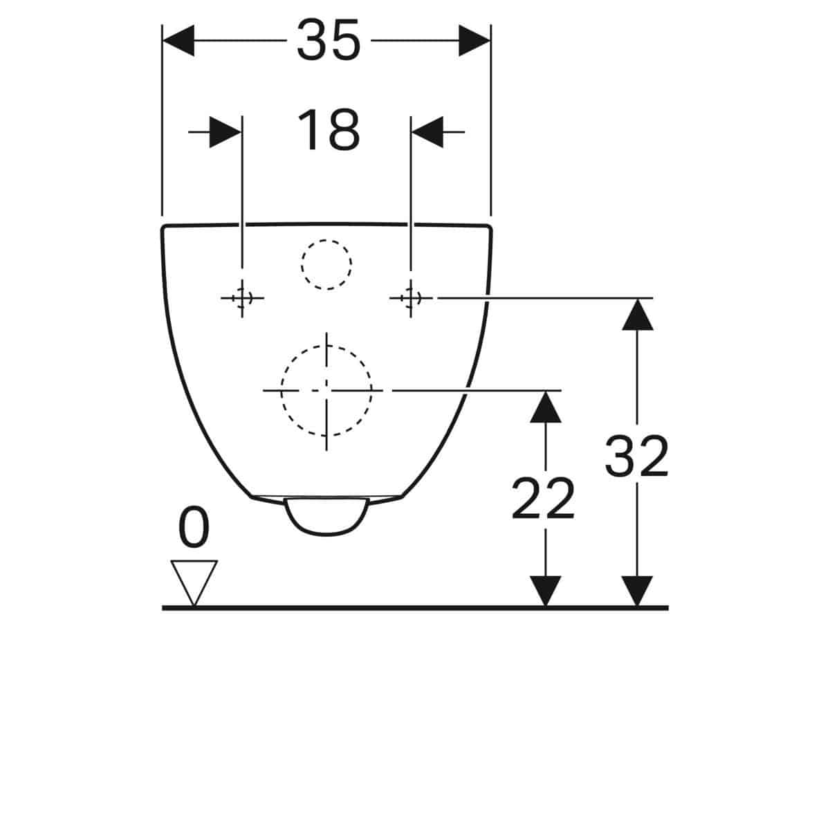 Geberit Acanto seinä-WC ilman istuinkantta - KarelianStore