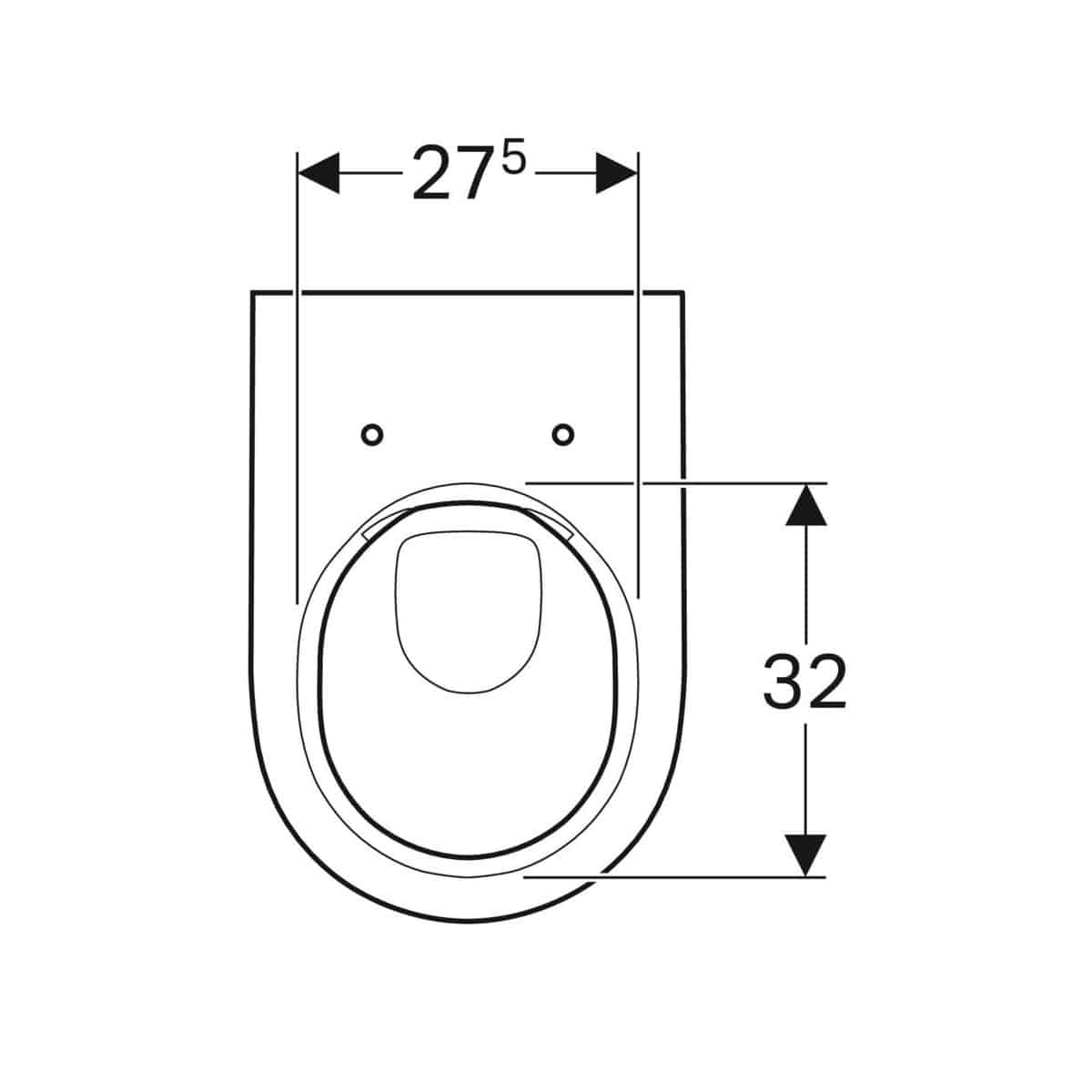 Geberit Acanto seinä-WC ilman istuinkantta - KarelianStore