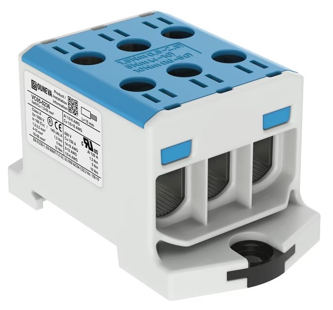 Haaroitusliitin Ouneva OTL 3x1.5-50mm2 AI Cu Sininen - KarelianStore