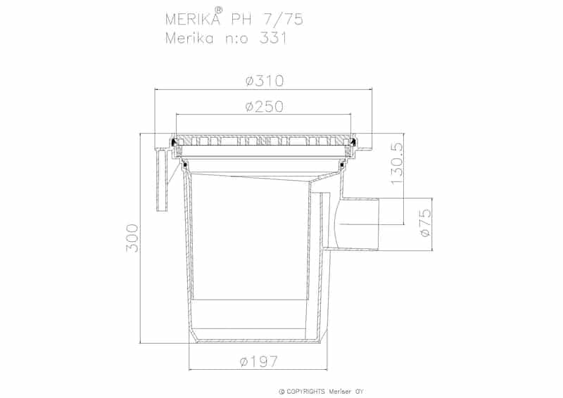Hiekanerotin Merika M-331 PH75mm - KarelianStore