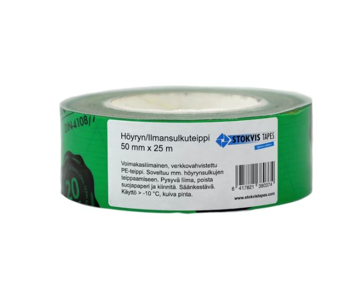 Höyrynsulkuteippi Stokvis 50mm 25m Vihreä - KarelianStore
