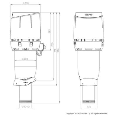 Huippuimuri Vilpe ECo125P-700 Flow Musta - KarelianStore