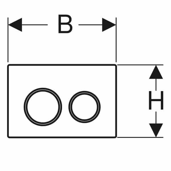Huuhtelupainike Geberit Omega 20 Valkoinen Kromi - KarelianStore
