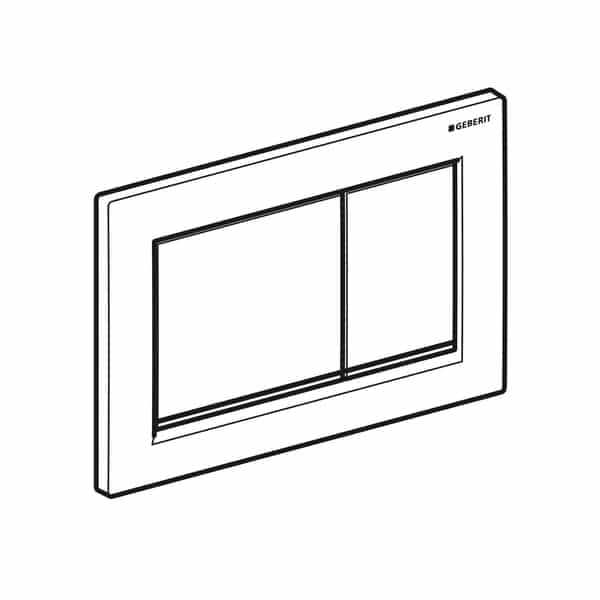 Huuhtelupainike Geberit Omega 30 Kromi Mattakromi - KarelianStore