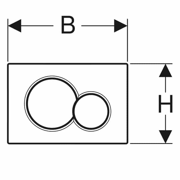 Huuhtelupainike Geberit Sigma 01 Valkoinen korkea - KarelianStore