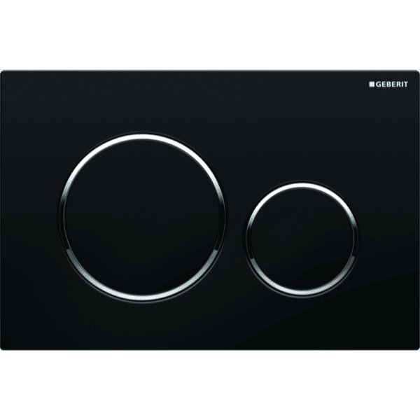 Huuhtelupainike Geberit Sigma 20 Korkea Musta Kromi - KarelianStore