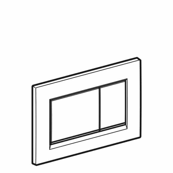 Huuhtelupainike Geberit Sigma 30 Korkea Valkoinen Kromi - KarelianStore