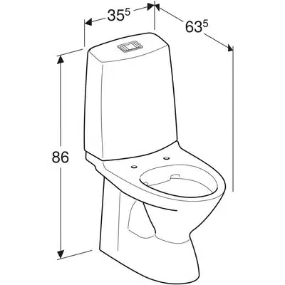IDO Glow 60 lattia wc ilman kiinnitysreikiä - KarelianStore