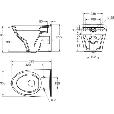 IDO Glow 66 seinä wc 7816601101 - KarelianStore