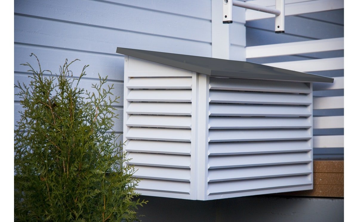 Ilmalämpöpumpun suojakotelo Onnline Puuvalmis - KarelianStore