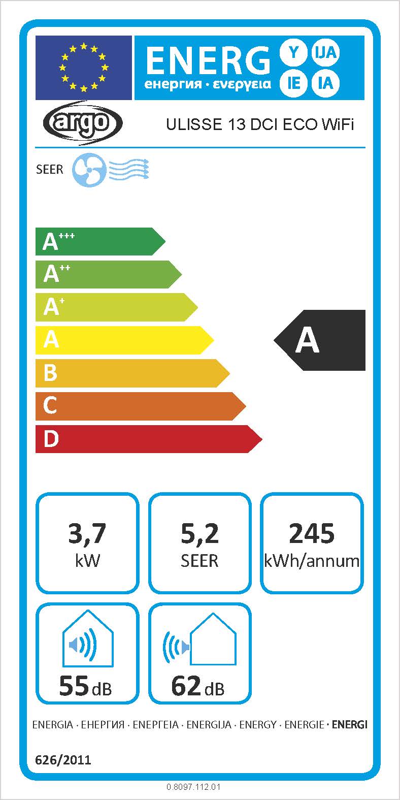 Jäähdytyslaite Argo Ulisse Wifi R32 Siirrettävä - KarelianStore