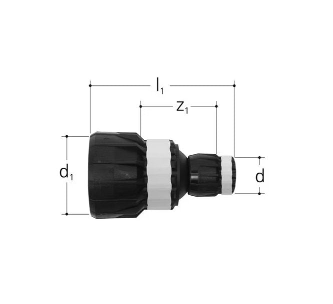 Jatkoliitin Sanipex MT Kompo GF 50x40 PPSU PA - KarelianStore