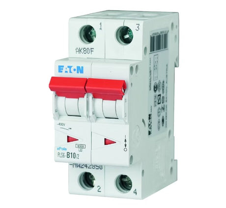 Johdonsuojakatkaisija Eaton PLS6-C10 2 6kA 2-napainen C 10A - KarelianStore