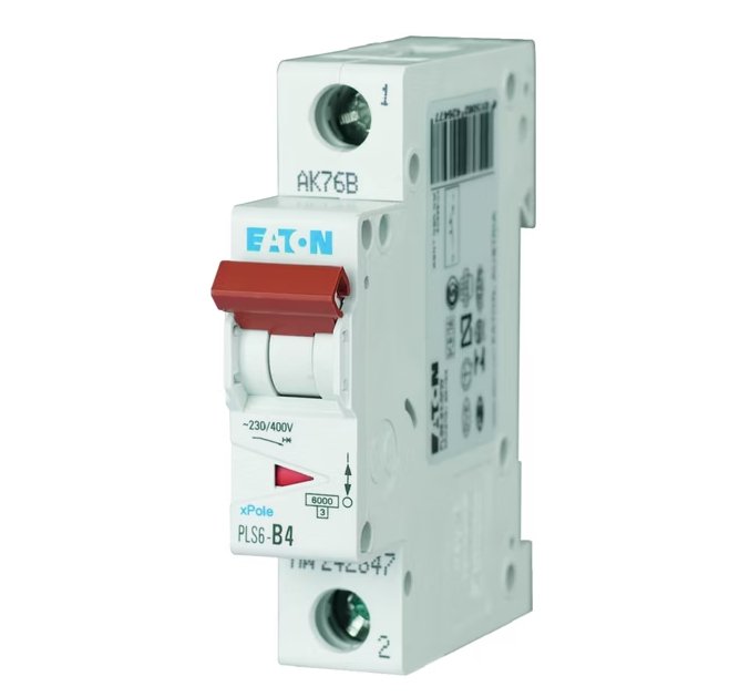 Johdonsuojakatkaisija Eaton PLS6-C10 6kA 1-napainen 10A - KarelianStore