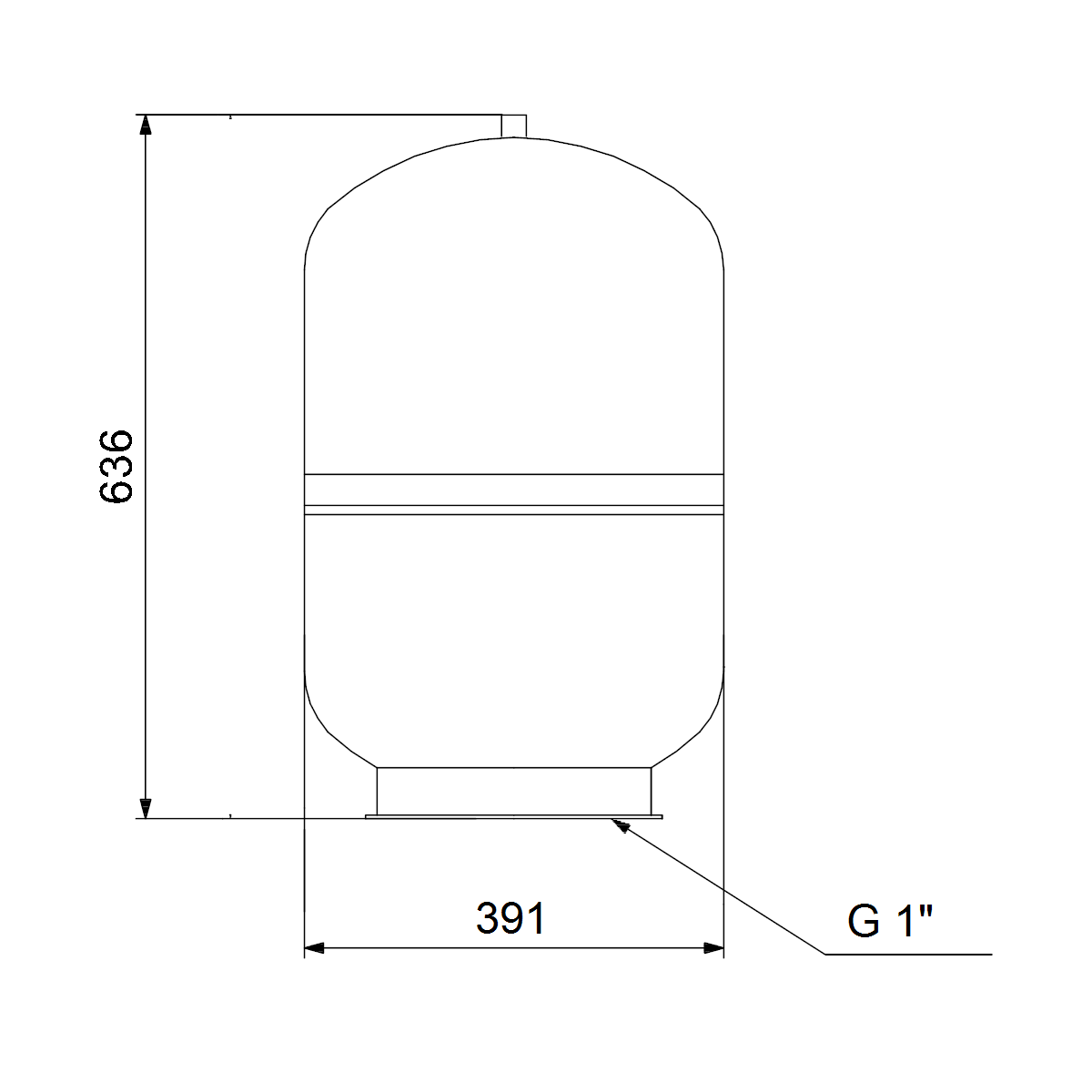 Kalvopainesäiliö Grundfos 60l PN10 Pysty - KarelianStore