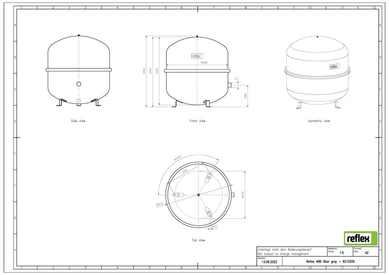 Kalvopaisunta-astia Reflex N 80 1.5 max 6 bar - KarelianStore