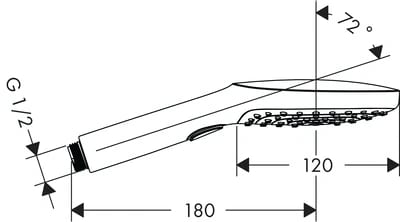 Käsisuihku Hansgrohe 26520000 Raindance E 120 3Jet KR - KarelianStore