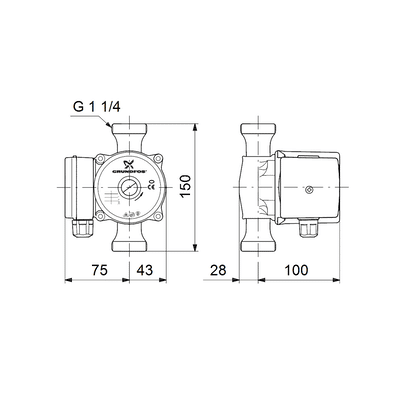 Käyttövesipumppu Grundfos Up 20-30N 1x230 150xR20 - KarelianStore
