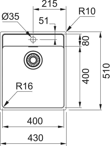 Keittiöallas Franke Maris MRX 210-40TL Yksialtainen - KarelianStore
