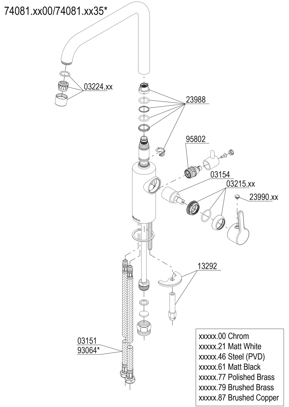 Keittiöhana Damixa SIlhouet PKV Musta 7408161 - KarelianStore
