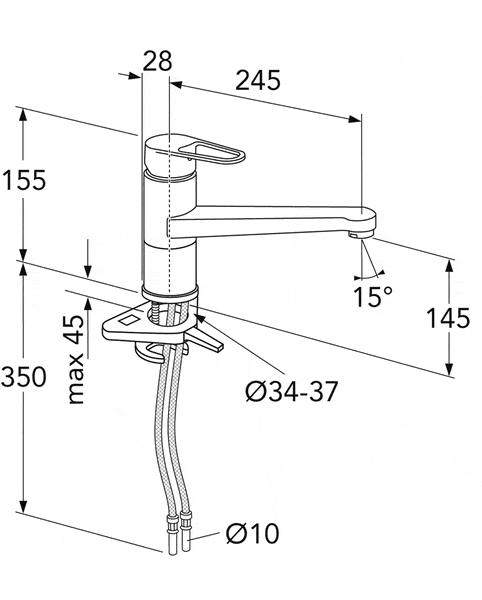 Keittiöhana Gustavsberg Nautic 240 mm juoksuputkella - KarelianStore