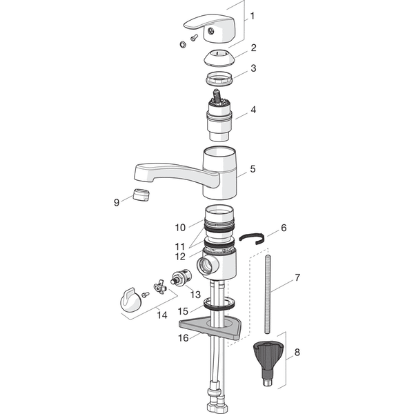 Keittiöhana Oras 1035FS Safira Pesukoneventtiilillä - KarelianStore
