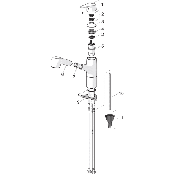 Keittiöhana Oras 1832FG Vega Ulosvedettävällä kääntyvällä juoksuputkella - KarelianStore